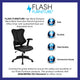 Black Mesh & LeatherSoft |#| High Back Black Mesh Ergonomic Chair with LeatherSoft Seat and Adjustable Arms