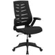 High Back Designer Black Mesh Swivel Executive Ergonomic Chair with Flip-Up Arms