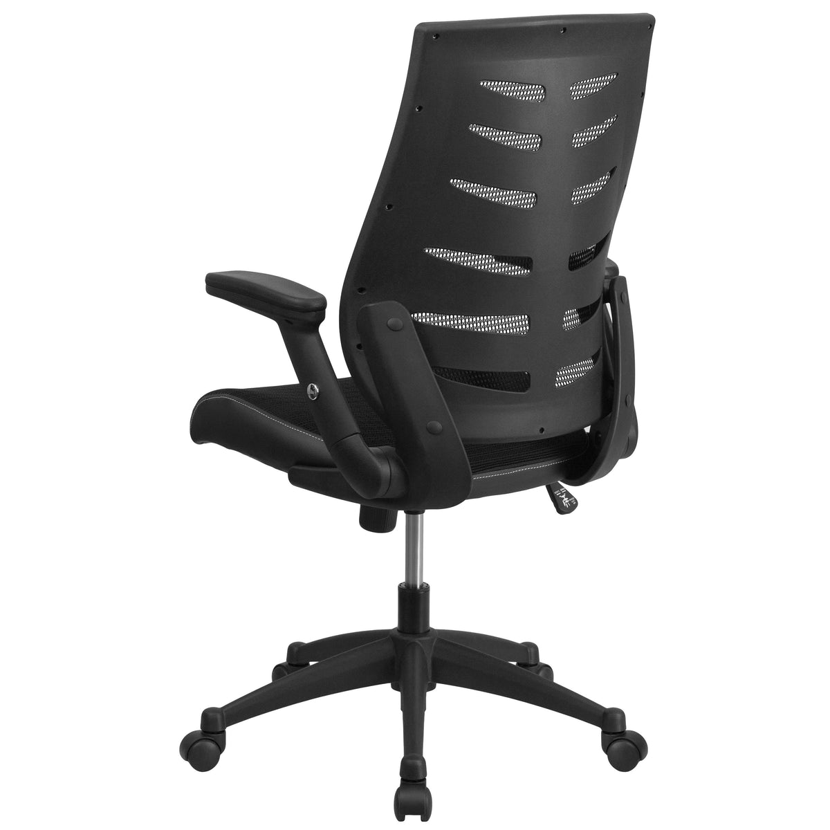 High Back Designer Black Mesh Swivel Executive Ergonomic Chair with Flip-Up Arms