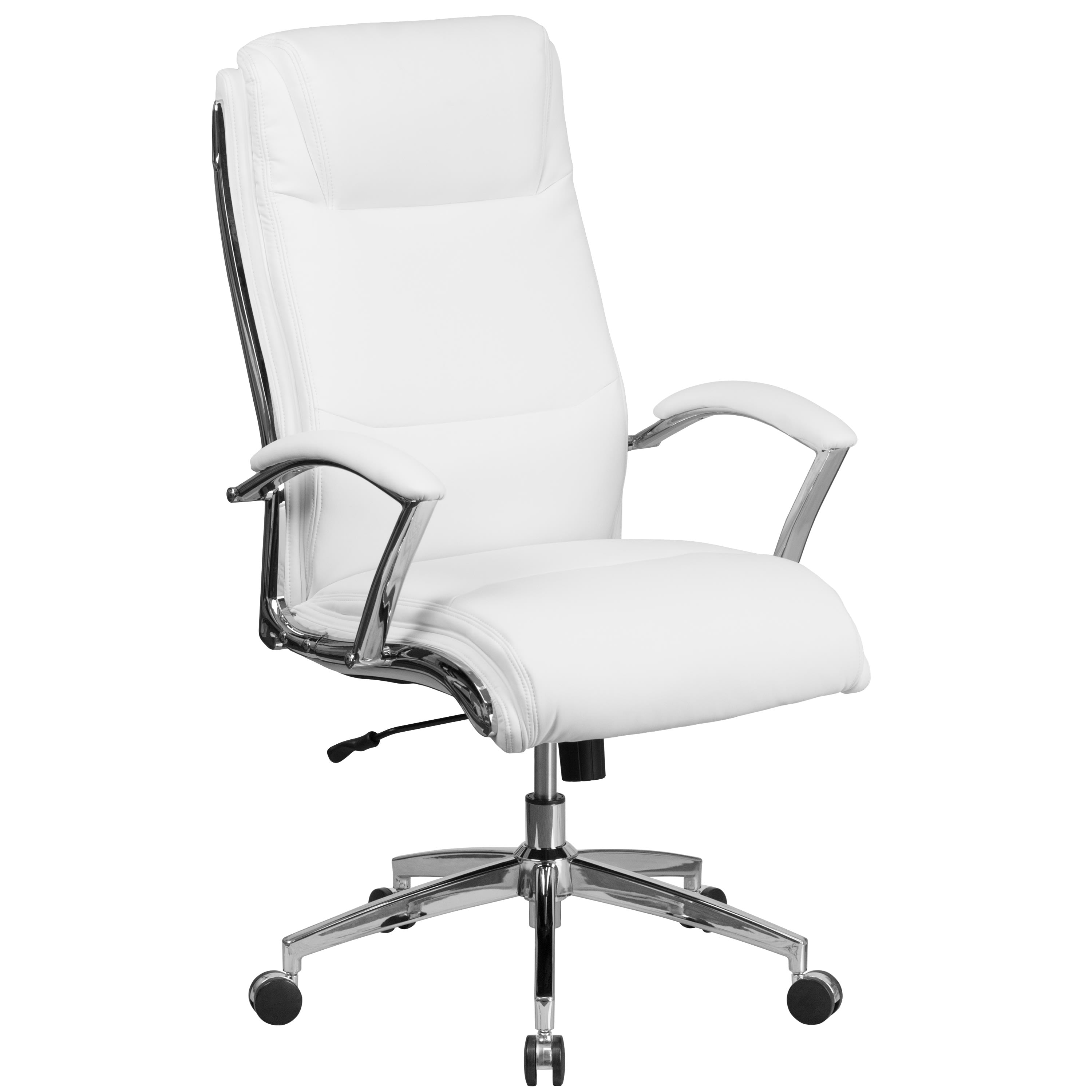 White chrome shop office chair