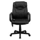 Mid-Back Ergonomic Massaging Black LeatherSoft Executive Office Chair w/ Arms