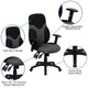 High Back Ergonomic Black and Gray Mesh Swivel Task Chair with Adjustable Arms