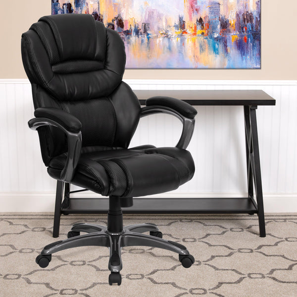 Black |#| High Back Black LeatherSoft Executive Swivel Ergonomic Office Chair