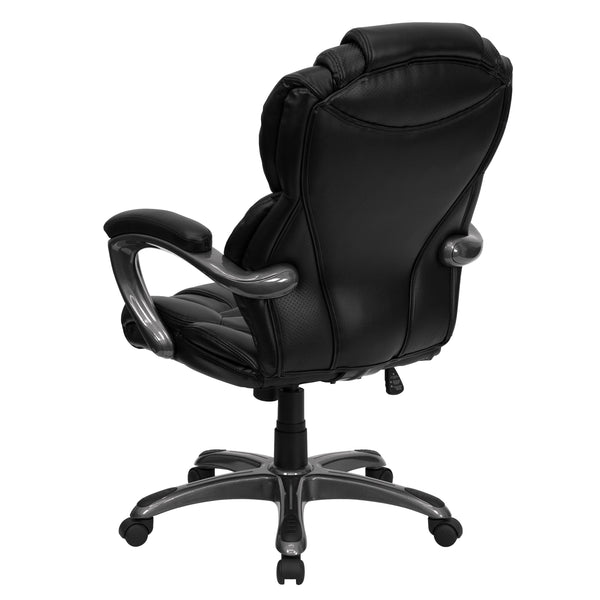 Black |#| High Back Black LeatherSoft Executive Swivel Ergonomic Office Chair