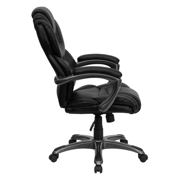 Black |#| High Back Black LeatherSoft Executive Swivel Ergonomic Office Chair