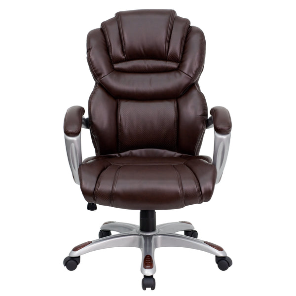 Black |#| High Back Black LeatherSoft Executive Swivel Ergonomic Office Chair