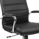 Black LeatherSoft/Chrome Frame |#| High Back Black LeatherSoft Executive Swivel Office Chair with Chrome Frame/Arms