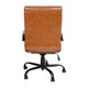 Brown LeatherSoft/Black Frame |#| High Back Brown LeatherSoft Executive Swivel Office Chair with Black Frame/Arms