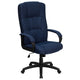 Navy Blue |#| High Back Navy Blue Fabric Adjustable Executive Swivel Office Chair with Arms