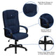 Navy Blue |#| High Back Navy Blue Fabric Adjustable Executive Swivel Office Chair with Arms