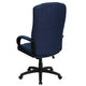 Navy Blue |#| High Back Navy Blue Fabric Adjustable Executive Swivel Office Chair with Arms