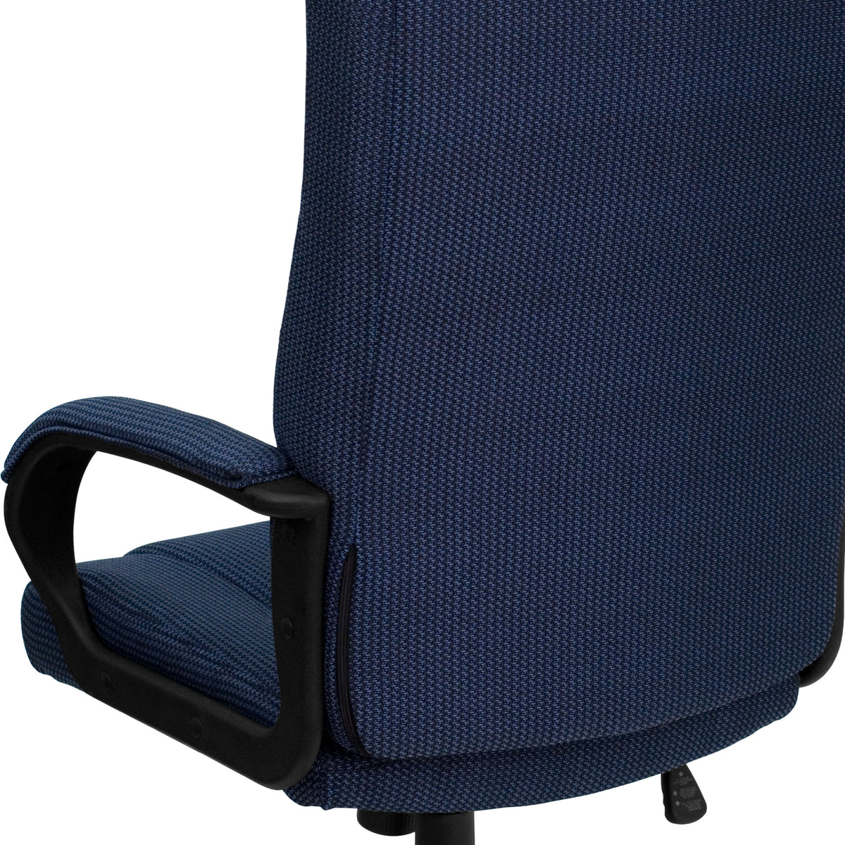 Navy Blue |#| High Back Navy Blue Fabric Adjustable Executive Swivel Office Chair with Arms