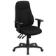 High Back Black Fabric Multifunction Ergonomic Task Chair with Adjustable Arms