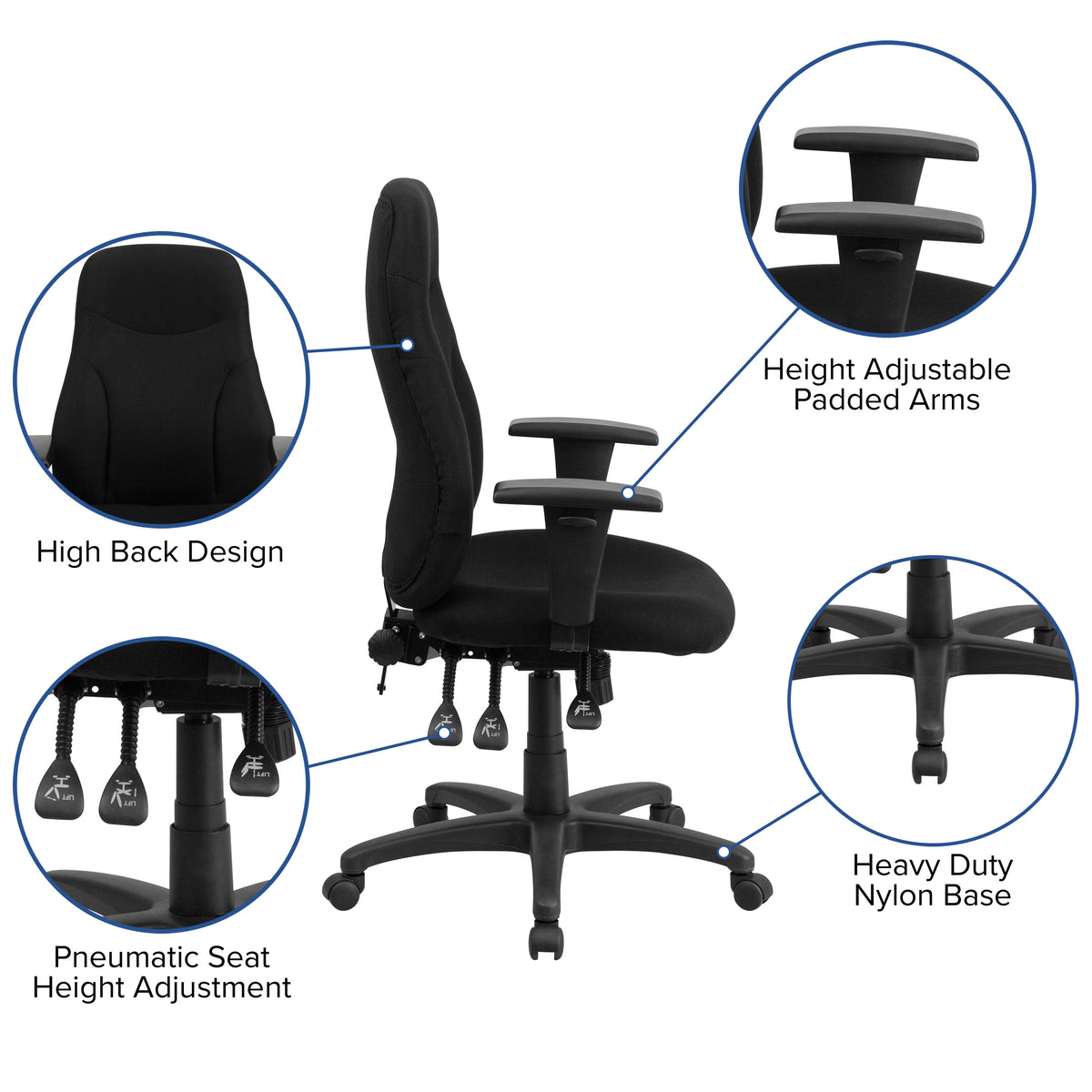 High Back Task Office Chair BT-90297H-A- – BizChair - Main Image