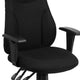 High Back Black Fabric Multifunction Ergonomic Task Chair with Adjustable Arms