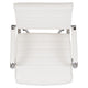 White |#| High Back White LeatherSoft Ribbed Executive Swivel Office Chair - Desk Chair