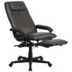 Brown |#| High Back Brown LeatherSoft Executive Reclining Ergonomic Office Chair with Arms