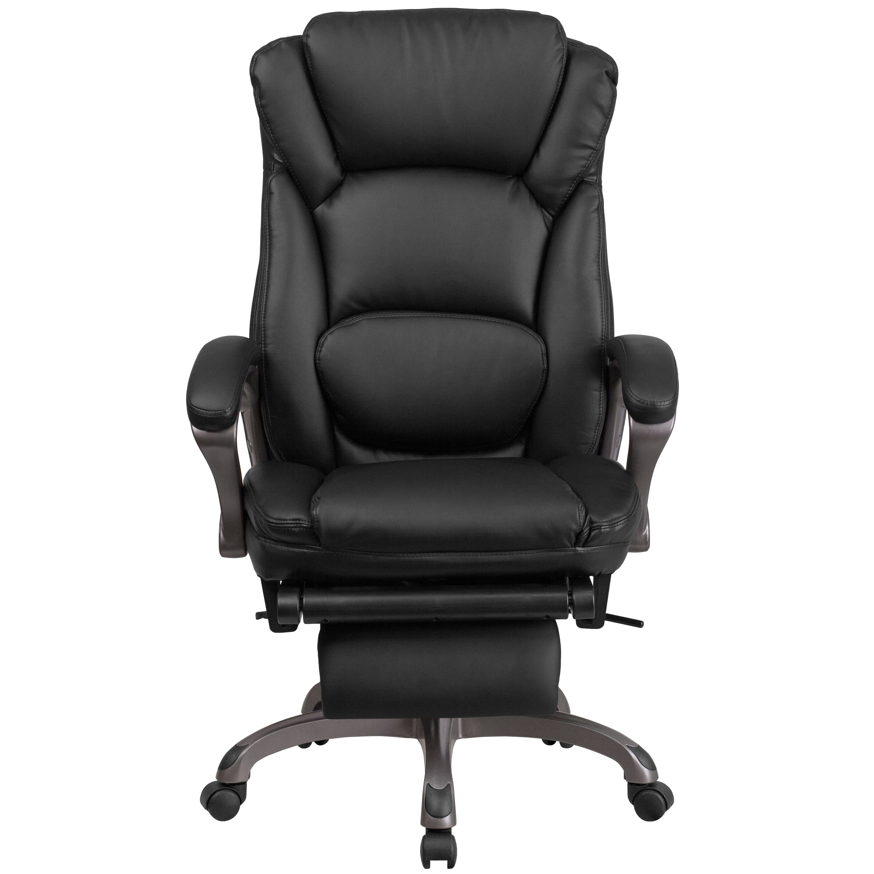 High Back LeatherSoft Reclining Ergonomic Chair with Outer Lumbar Cushion