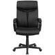 High Back Black LeatherSoft Executive Swivel Office Chair w/ Slight Mesh Accent