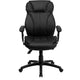 High Back Black LeatherSoft Multifunction Executive Chair w/Lumbar Support Knob