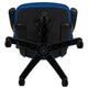 Blue |#| High Back Blue Mesh Ergonomic Office Chair with Black Frame and Flip-up Arms