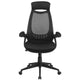 Black Mesh |#| High Back Black Mesh Executive Swivel Office Chair with Flip-Up Arms