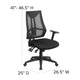 High Back Black Mesh Multifunction Swivel Ergonomic Office Chair - Flip Up Arms