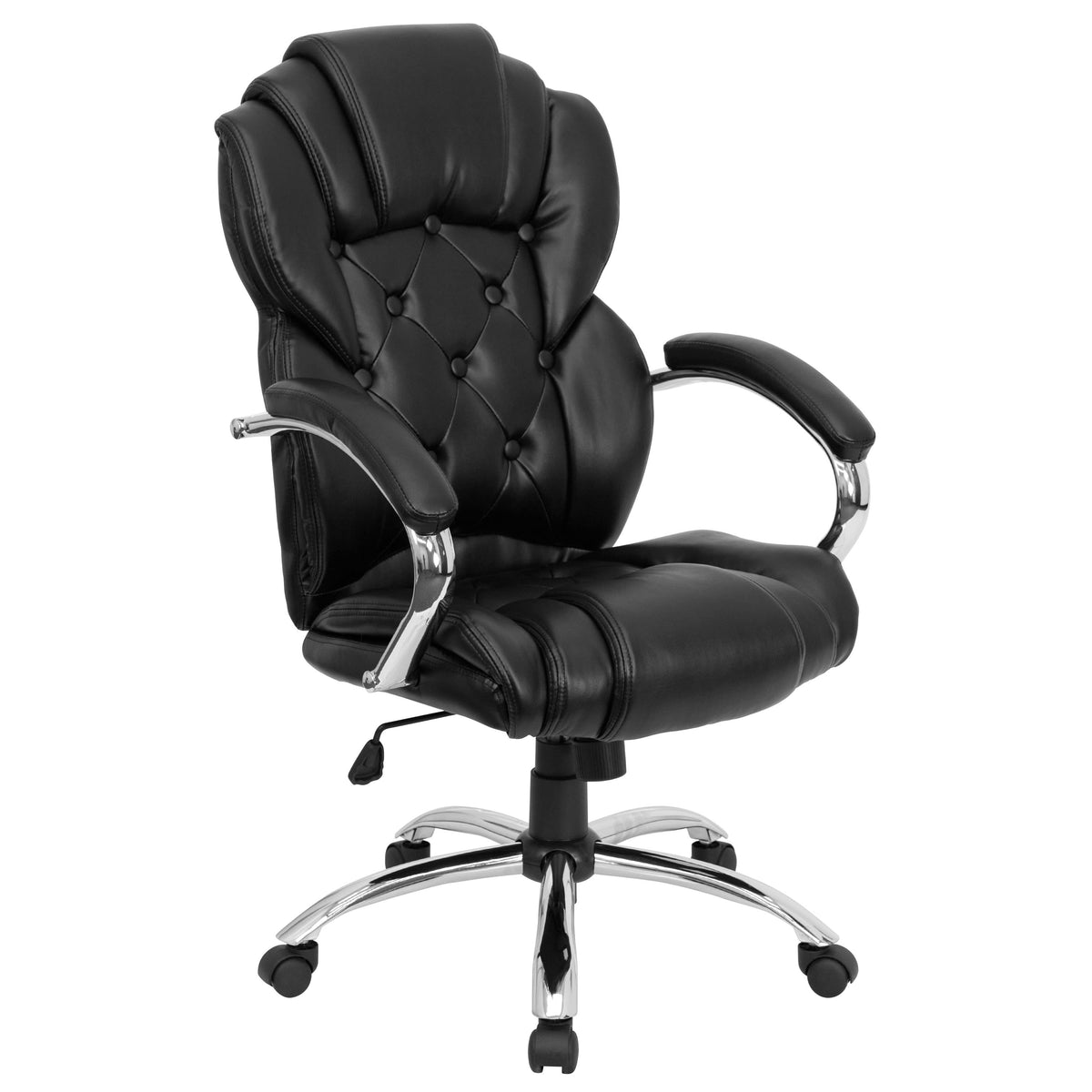 High Back Transitional Style Black LeatherSoft Executive Swivel Office Chair