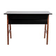Black Top/Walnut Frame |#| Home Office Writing Computer Desk with Drawer - Table Desk, Black/Walnut
