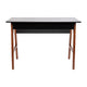 Black Top/Walnut Frame |#| Home Office Writing Computer Desk with Drawer - Table Desk, Black/Walnut