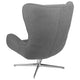 Gray Fabric |#| Home and Office Retro Gray Fabric Swivel Wing Accent Chair