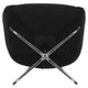 Black Fabric |#| Home and Office Retro Black Fabric Swivel Wing Accent Chair