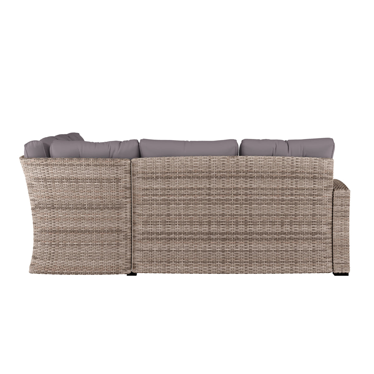 Gray Cushions/Gray Frame |#| Indoor/Outdoor Conversation Set with Sofa and Table in Gray