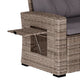 Gray Cushions/Gray Frame |#| Indoor/Outdoor Conversation Set with Sofa and Table in Gray
