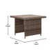 Beige Cushions/Brown Frame |#| Indoor/Outdoor Conversation Set with Sofa and Table in Beige & Brown