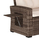 Beige Cushions/Brown Frame |#| Indoor/Outdoor Conversation Set with Sofa and Table in Beige & Brown