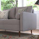 Slate Gray |#| Compact Slate Gray Faux Linen Upholstered Tufted Loveseat with Wooden Legs