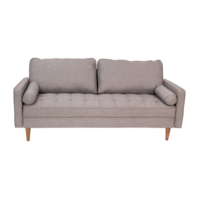 Hudson Mid-Century Modern Sofa with Tufted Upholstery & Solid Wood Legs - View 1
