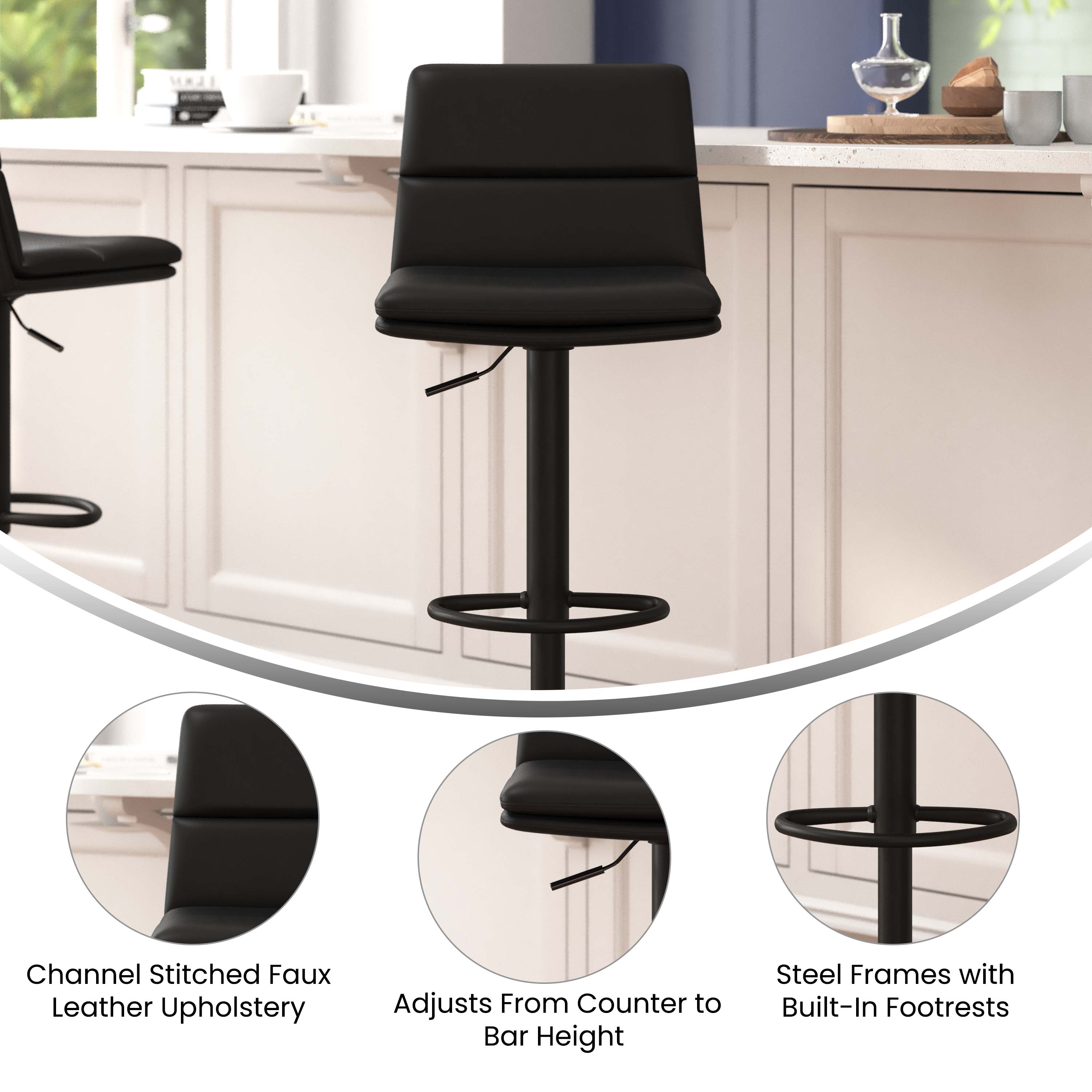 2PK Adjustable Stools CH-202071- – BizChair