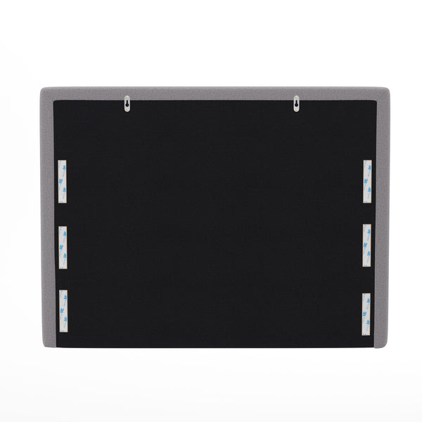 Gray |#| Upholstered Twin Headboard with 2 Power Outlets, 1 USB, 1 USB-C Port in Gray