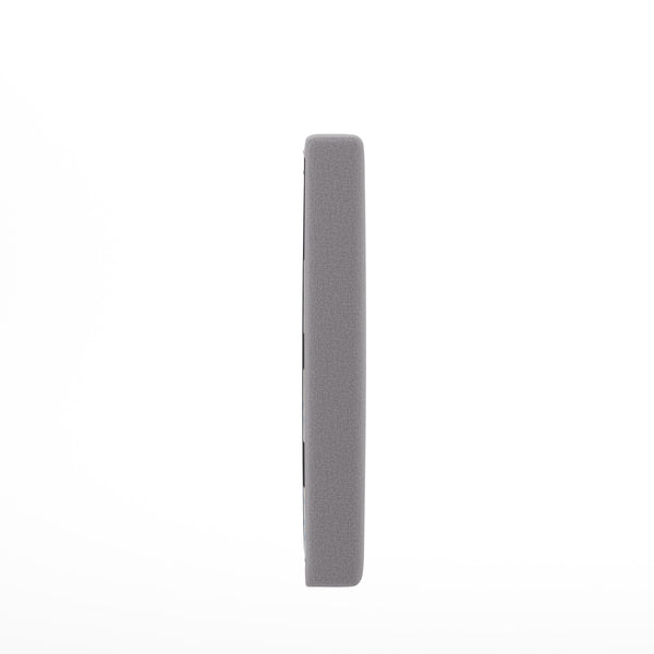 Gray |#| Upholstered Twin Headboard with 2 Power Outlets, 1 USB, 1 USB-C Port in Gray