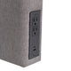 Gray |#| Upholstered Twin Headboard with 2 Power Outlets, 1 USB, 1 USB-C Port in Gray