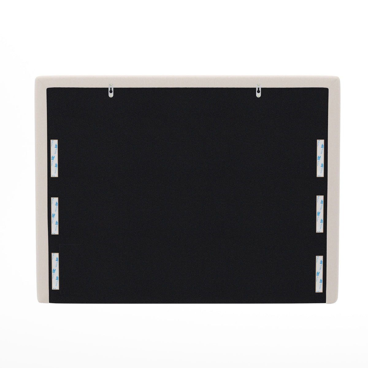 Beige |#| Upholstered Twin Headboard with 2 Power Outlets, 1 USB, 1 USB-C Port in Beige