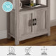 Gray Frame/Oil Rubbed Bronze Hardware |#| Gray Wash 4 Tier Shaker Style Bookcase with Cabinet and Oil Rubbed Brnz Hardware