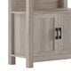 Gray Frame/Oil Rubbed Bronze Hardware |#| Gray Wash 4 Tier Shaker Style Bookcase with Cabinet and Oil Rubbed Brnz Hardware