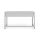 Gray Frame/Brushed Nickel Hardware |#| Gray Shaker Style Home Office Desk with 3 Drawers and Brushed Nickel Hardware