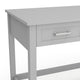 Gray Frame/Brushed Nickel Hardware |#| Gray Shaker Style Home Office Desk with 3 Drawers and Brushed Nickel Hardware