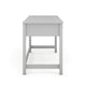Gray Frame/Brushed Nickel Hardware |#| Gray Shaker Style Home Office Desk with 3 Drawers and Brushed Nickel Hardware