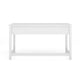 White Frame/Polished Brass Hardware |#| White Shaker Style Home Office Desk with 3 Drawers and Polished Brass Hardware