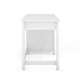 White Shaker Style Home Office Desk with 2 Side Drawers, Polished Brass Hardware